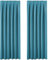 BellaHills Blackout Curtains Thermal Insulated Curtain Drapes Pencil Pleat Top for Energy Saving Extra Long Window Dressing for Living Room, Set of 2， 90 x 90 inch, Turquoise Blue