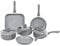 Gr8 Home Induction Aluminium 9 Piece Non Stick Grey Marble Effect Frying Saucepan Grill Pan Pot Set Kitchen Cookware Kit (Improved Design All Pans Induction)