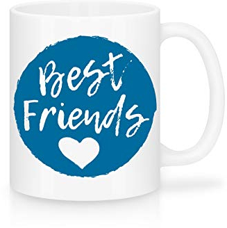Shirtinator, Best Friends, Tasse, Geschenkideen Beste Freundinnen Weihnachten Geburtstag, weiß, 235ml