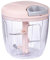 Chiatai Hachoir manuel 900 ml, 5 lames en acier inoxydable puissant, hachoir manuel pour fruits, légumes, herbes, oignons - Rose