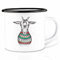 Ligarti Emaille Tasse (leicht & robust) | Camping Becher handveredelt in Deutschland | Trinkbecher für Kinder, Kaffeetasse, Emaillebecher | Essende Tiere (Reinhold, 300ml)