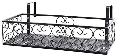 Soporte para macetas - Balcón Estante para plantas Colgante - Estante para plantas Exterior/Interior - Cercas de patio Balcón Estante para plantas para jardín Barandilla de balcón