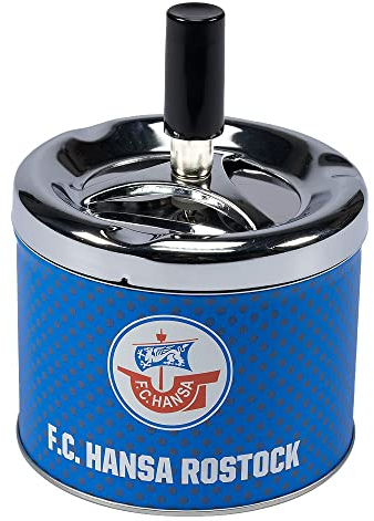 FC Hansa Rostock Aschenbecher - Windaschenbecher, Metall, Blau, Thematisch, Rund, 9,5cm