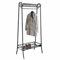 Loberon Garderobe Downey, mit Zwei Ablagen, Stabiles Design, Klassischer Look, Antik-Finish, Ordnungshelfer, Aufbewahrung, Eisen, antikschwarz