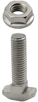 KLAK 40 - Hammerkopfschraube T-Schraube M8 35mm Nut 8 Aluprofil 40-er 1 Stück + Mutter