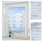 ourdeco Klemmfix-Plissee / 80 x 130 cm Blume grau/lichtdurchlässig, Blickdicht/Montage ohne Bohren