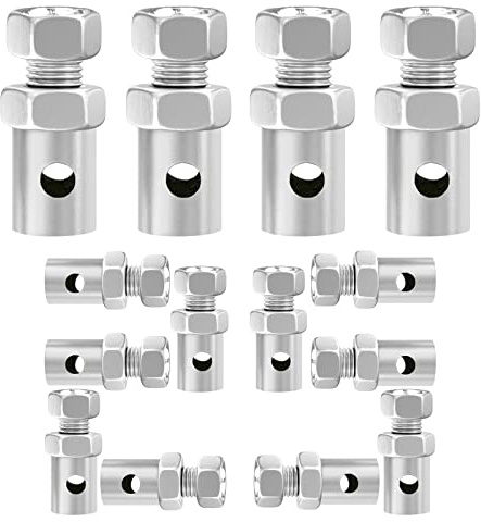 Tongze 25pcs Brake/Throttle Cable Ends: 1/8 Universal Cable Stop Clamp Repair Parts for Go-kart| Bicycle| Motorcycle| Scooter| Motorized Bike| Garden Tractor| Lawn Mower