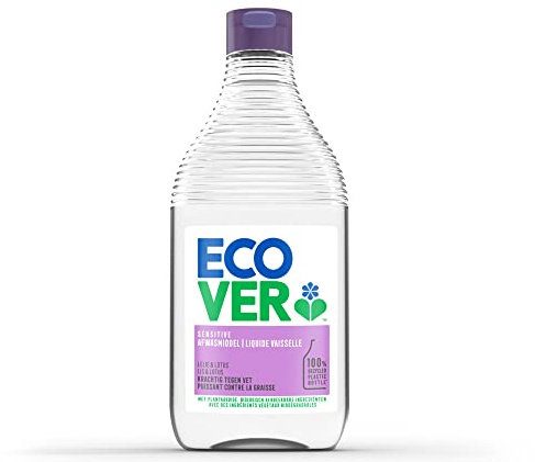 ECOVER - Liquide vaisselle - Lily & Lotus - Pack économique 8 x 450 ml