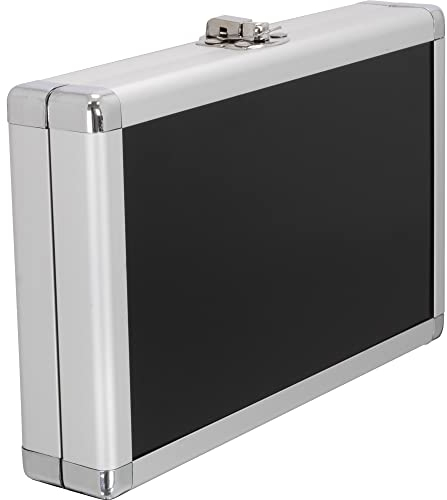 Designa Dartkoffer aus Aluminium, personalisierbar, sicher und vielseitig verwendbar, Schwarz