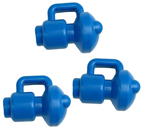 Trampolin-Endkappen-Set, 28 mm, Blaue Endkappen für Netzstangen, um das Trampolin-Sicherheitsnetz an der Oberseite der Stange zu befestigen und das Trampolin zu erneuern