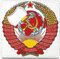 sous Verre Décapsuleur - Ecusson Embleme Partie Communiste URSS Russie Vintage - 1 unité (92 x 92 mm)