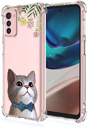 UPLAI Hülle für Nokia G42, Slim Sanft TPU Silikon Stoßfest Handyhülle Case mit 3D Malmuster, Élégant Einfach Süß Transparent Schutzhülle Cover.Katze