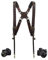 Sangle d'appareil photo 4J LEDR,sangle de sac à dos en cuir pour photographes,sangle d'appareil photo double pour hommes et femmes,sangle d'appareil photo DSLR/SLR,libération rapide,petite taille,Brun