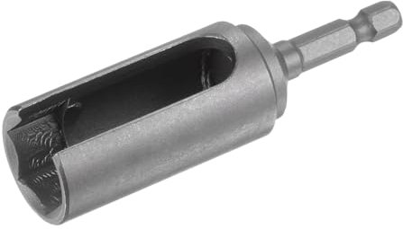 QUARKZMAN Llave de Vaso de Tuerca Hexagonal con Ranura de Extensión de 17 mm y 80 mm de Longitud, Adaptador de Punta de Destornillador con Vástago Hexagonal de 1/4 Cr-V