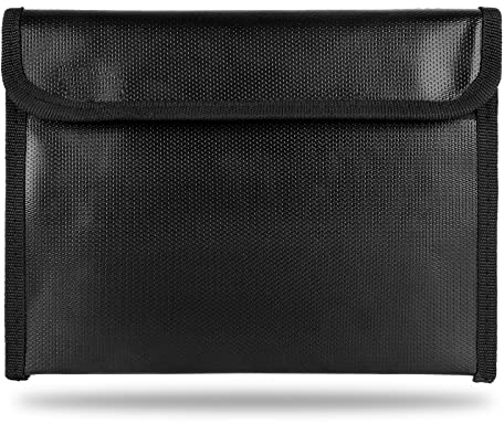 Feuerfeste Tasche, Feuerfeste Dokumententasche A5, Fiberglas Feuerfeste Dokument Geldtasche, Silikon Beschichtetes Feuerfeste Tasche, für Rechnungen,Vertrag,Reisepass Andere Wertsachen (23 x 18 cm)