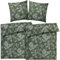 Pure Label Blumen Bettwäsche 4teilig 155x220 cm mit einem 2er Set Kissenbezüge 80x80 cm - Traumhaft weiches Bettwäsche-Sets 155 x 220 cm in grün aus 100% Baumwolle mit YKK Reißverschluss