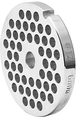 Disco de repuesto de acero inoxidable para picadora de carne manual tipo 12, accesorio de picadora de carne de 10 mm, 6 mm, picadora de carne