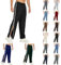 Reha Hose Damen Herren Seitlich Zu Öffnen Baggy Trainingshose mit Seitlichem und Reißverschluss Am Bein Weites Bein Schnellfickerhose Druckknöpfen Sporthose Freizeithose Breite Jogginghose Sportswear