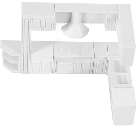 GARVALON Accesorios De Cocina para Casa De Muñecas Lavabo Miniatura y Gabinete a Escala 1/25
