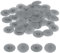 sourcing map 100PCS Screw Cap Covers, 17mm Waterproof Plastic Screw Decorative Caps for Phillips Cam Lock Nuts Self-Tapping Screws, Dark Gray