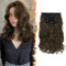 BARSDAR Clip-In Haarverlängerungen Braun, 30cm Kurzes Welliges Extensions Für Frauen 6PCs Voller Kopf Dickes Synthetisches Haarteile - Kastanienbraun