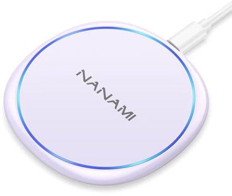 NANAMI Wireless Charger for iPhone and Samsung - Wireless Charging Pad Qi-Certified 10W Max for iPhone 16 15 14 13 12 SE2 11 Xs XR X 8P New Airpods and Galaxy S25 S24 S23 S22 S21 S20 S10 Note 20