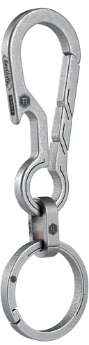 KeyUnity KM01 Titan EDC Schlüsselanhänger Clip mit Flaschenöffner, Karabiner mit Schnellverschluss für Schlüsselanhänger für Herren Starker Karabinerschlüsselhalter aus Titan