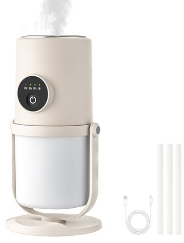 Bubuny Cool Mist Humidifier - 280ML USB Desktop Air Humidifier with Night Light for Bedroom, Quiet Operation, Auto Shut-Off, Timer