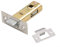 Gettimore 2 Pack Polished Brass Radius Tubular Latches stainless steel passage latch for Internal Wooden Doors 30-45mm Backset(30mm)