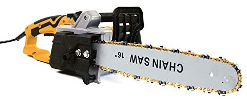 Motosega elettrica, motosega elettrica da 16 pollici, motosega con motore in rame puro da 2000 W, catena da 40,64 cm, lubrificazione automatica della catena, cavo sega elettrica pesa solo 11,68 lbs