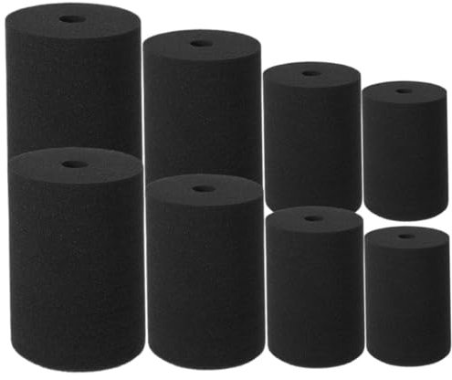NUOBESTY 8pcs Black Rotating Cylindrical Sponge Inserts for Cup Turner, Reusable Tumbler Sponge Replacements, Crafting Accessories for Cup Turner Tools, Suitable for Tumbler Spinner Machine