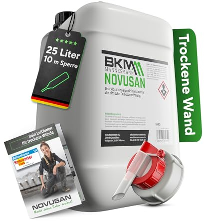 Novusan Kanister mit Dosierhahn - Horizontalsperre Injektion 25 Liter