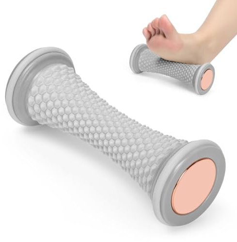 AYESY Fußmassageroller, Tragbarer Gummi Massagerolle für Plantarfasziitis, Massager Roller zur Linderung Fußgewölbeschmerzen, Linderung von Muskelkater for Stress Relief