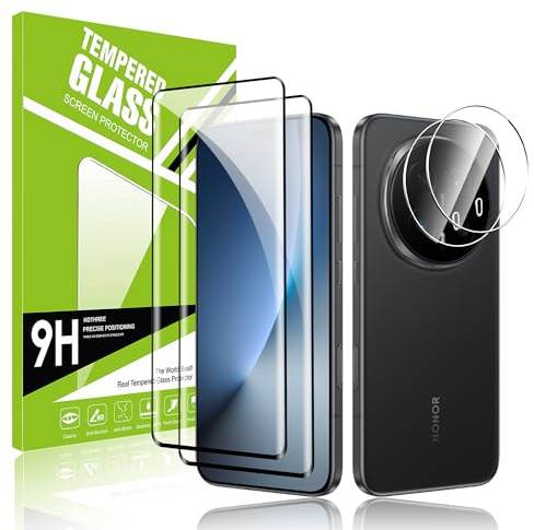 Effcotuo 2 Pièces Verre Trempé pour Honor Magic 8 Pro 5G Protection écran 2 Pièces Caméra Arrière Protecteur Film Anti Rayures sans Bulles d'air -Ultra Transparent 9H Glass