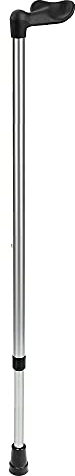 Fischerstock, anatomisch rechts Druckknopfverst,silber, Gehstöcke