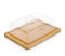 Cloche à fromage Bambou Plat de service rectangulaire avec couvercle 25x19x8 cm
