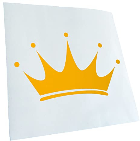 Kiwistar - Autoaufkleber - gelb - 60 x 37 cm - Krone - Heckscheibenaufkleber Auto Aufkleber wetterfest für Kfz LKW Mofa Truck - Sticker außen selbstklebend Tuning Zubehör für Fenster Fahrzeug Scheibe
