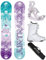 Airtracks Damen Snowboard Set Freestyle Freeride Akasha Lady Flat Rocker 153 + Bindung Master W + Boots Master QL W 39 + Sb Bag / 144 147 150 153 cm