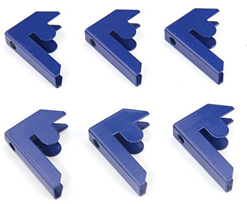 Monster Racking T-Rax Garage Shelving Bay Connector Clips, Pack of 6, Blue