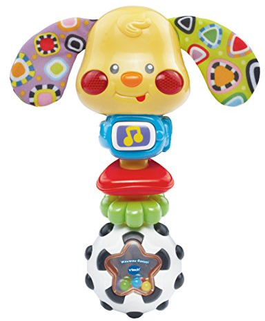 Vtech Baby Wauwau-Rassel – Babyrassel Im Hündchen-Design Mit Lustigen Sätzen, Musik Und Lichteffekten – Für Babys Von 3-24 Monaten