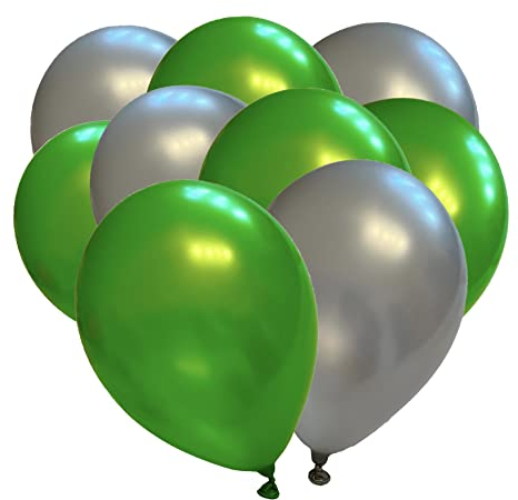 50 blau-gelb-metallic-Luft-Ballons glänzend-metall-Feier-Deco-Geburtstag-Fete-Helium-geeignet EU Ware vom Sachsen Versand