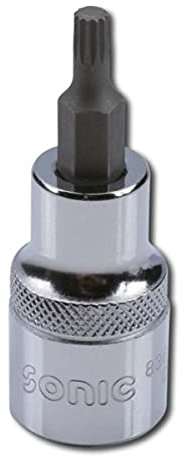 Sonic 83806208 M8 Bit Stecknuss XZN, 1/2 Zoll