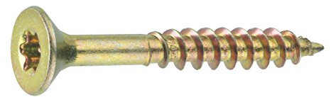 Connex Universalschrauben 4,5 x 40 mm - 1 kg Großpack - Senkkopf - TX-Antrieb - Teilgewinde - Gelb verzinkt / Schrauben-Set / Schrauben im Beutel / KL3214540