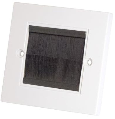 Selectric SQ-5 Media/Data Brush Plate 1 Gang, 8.5cm Square, 5cm sq Aperture,