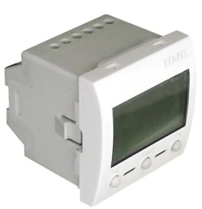 Efapel quadro 45 - Termostato digital con ir 2 módulos aluminio