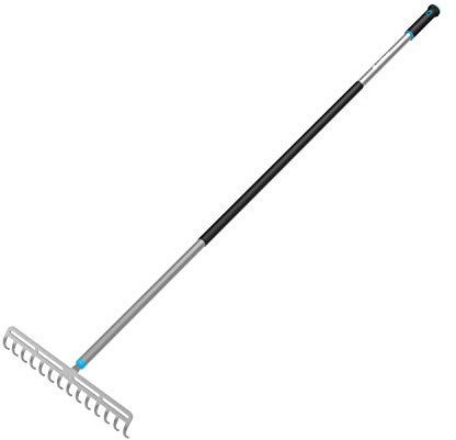 Cellfast Universalrechen, Laubbesem aus Metall ENERGO™ für Nivellieren, Zerschlagen von Erdklumpen und Harken von Gras, Fester Zinkenkopf aus Borstahl, Stiel aus Aluminium, 40-100