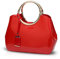 NICOLE & DORIS Damen Handtasche Lackleder Clutch Henkeltasche Abendtasche Umhängetasche wasserdichte Schultertaschen Mode Tasche mit Abnehmbarem Schultergurt Rot