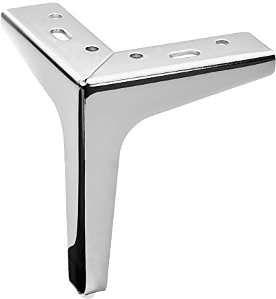 SOTECH Möbelfuß Victor-NANNARP Höhe 150 mm Chrom poliert | Sockelfuß Möbelbein Schrankfuß Sofafuß