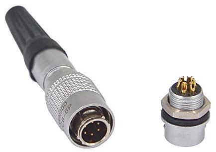 YILIANDUO Push Pull Rundsteckverbinder 8mm 6-Pin XLR Stecker Aviation Connector YC8-6P für LEMO 0B FGG Egg Series Pack von 2