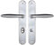 Bricard 984056 984056-Juego de Asas (zamak sobre Placa de boceto, para Puerta de baño, Inodoro, condena, Plata